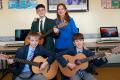 Saint Colman's students edifying meeting with music legend